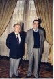 José Antonio Arana Martija y Juan San Martín Ortiz de Zarate, Diputación de Bizkaia, adquiriendo los nuevos cargos de Euskaltzaindia: Tesorero y subjefe